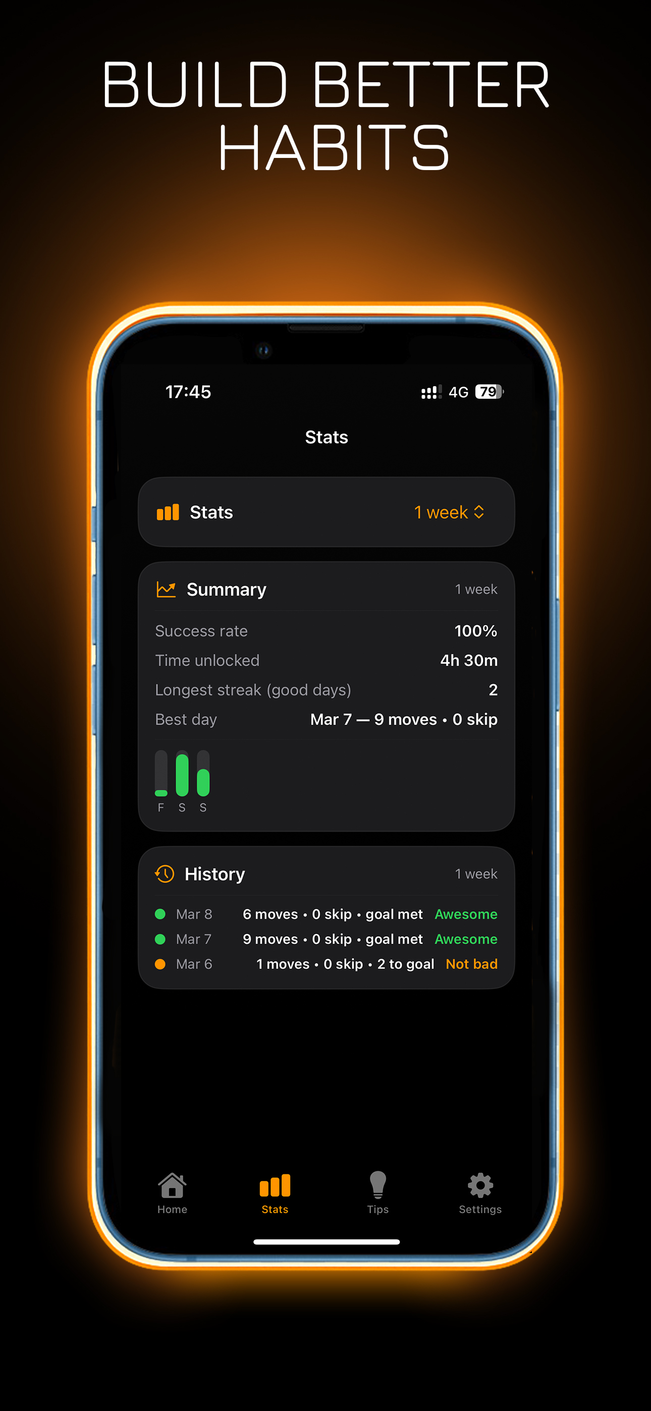 Stats screen